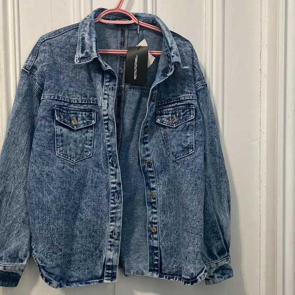 Oversized Acid Washed Shacket - Picture 1 of 3